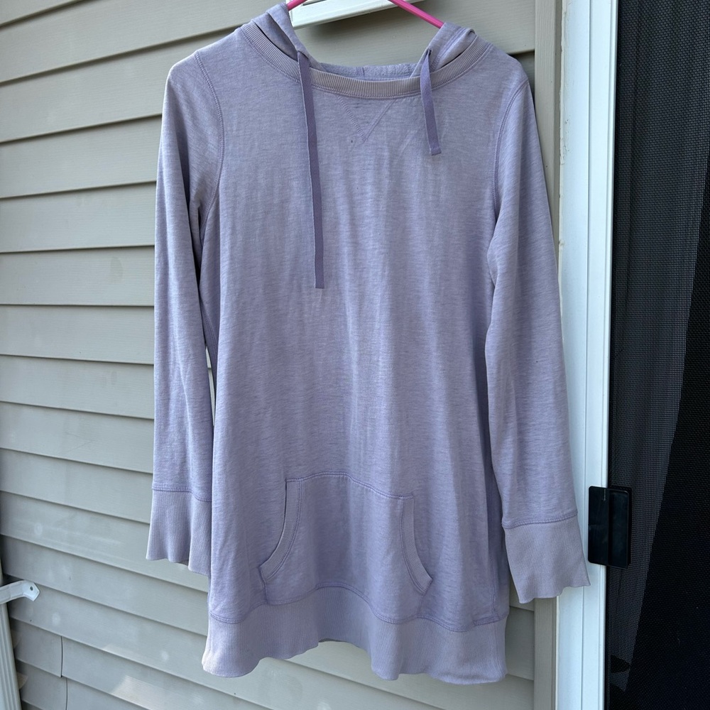 Knee-length lightweight hoodie